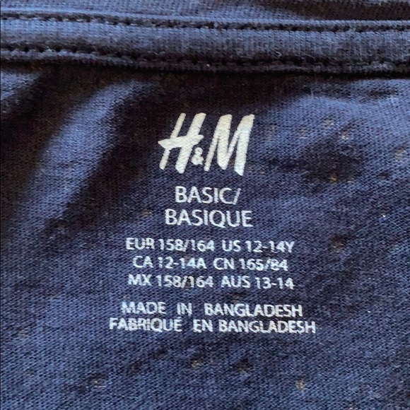 💗3/$18💗Navy blue long sleeve with gold spots - Picture 4 of 5